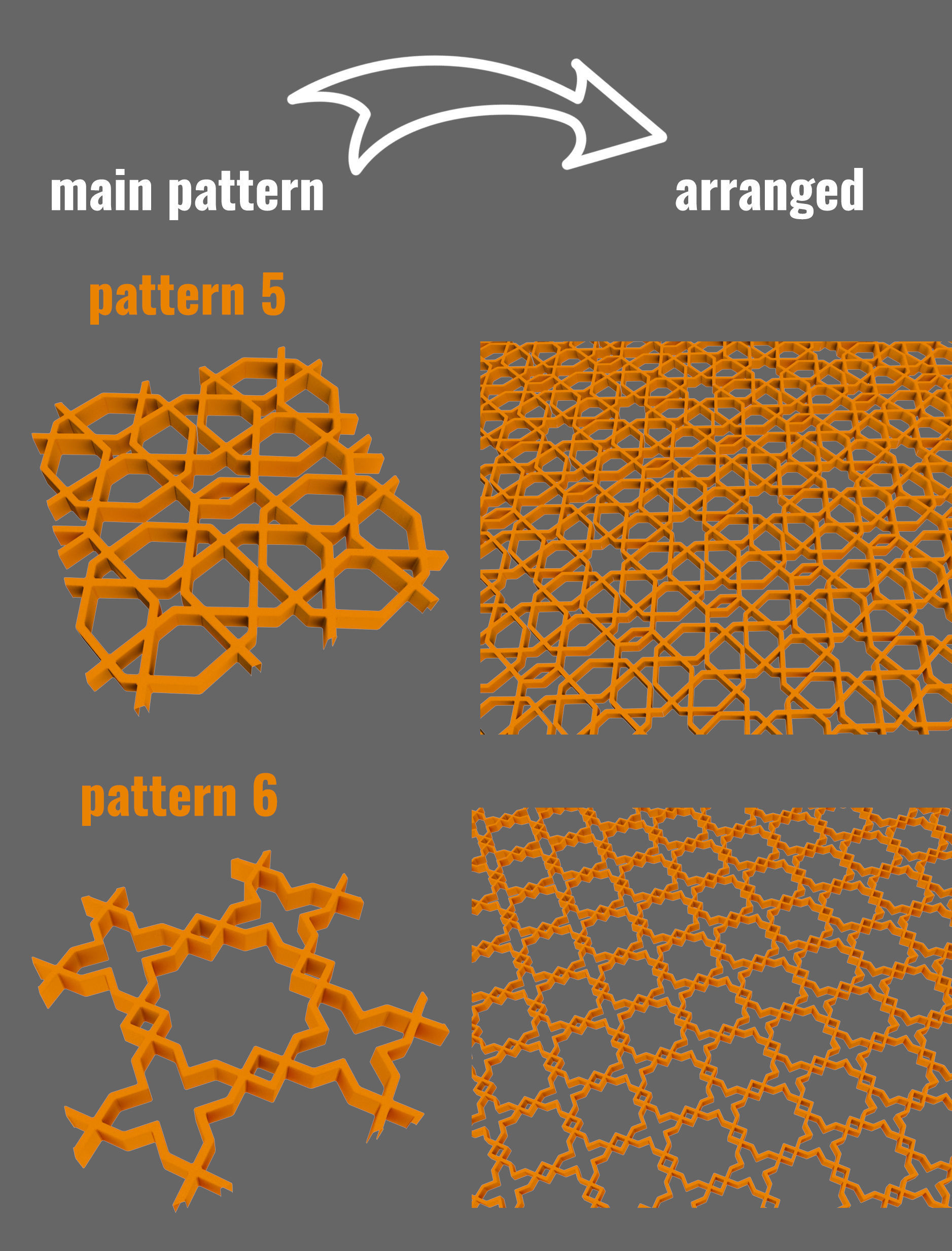 10 tileable persian patterns 3D model_3