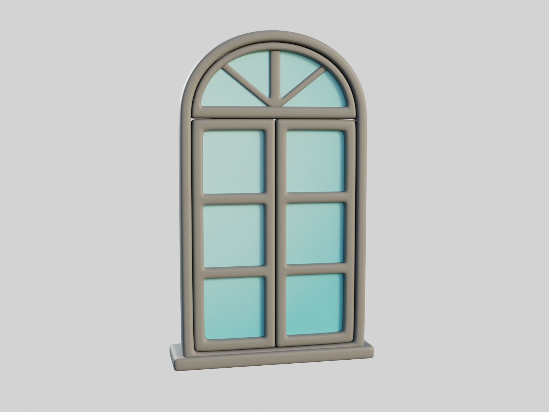 Cartoon Window 16a 3D model_5