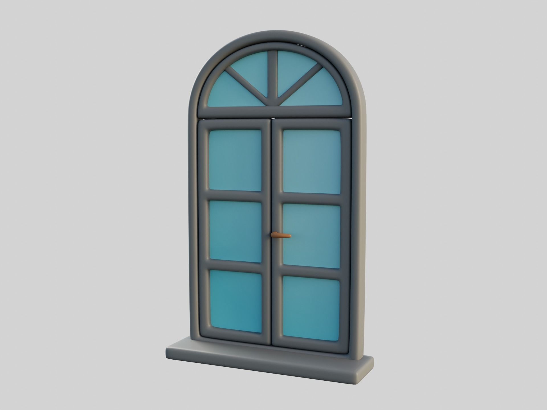 Cartoon Window 16a 3D model_9