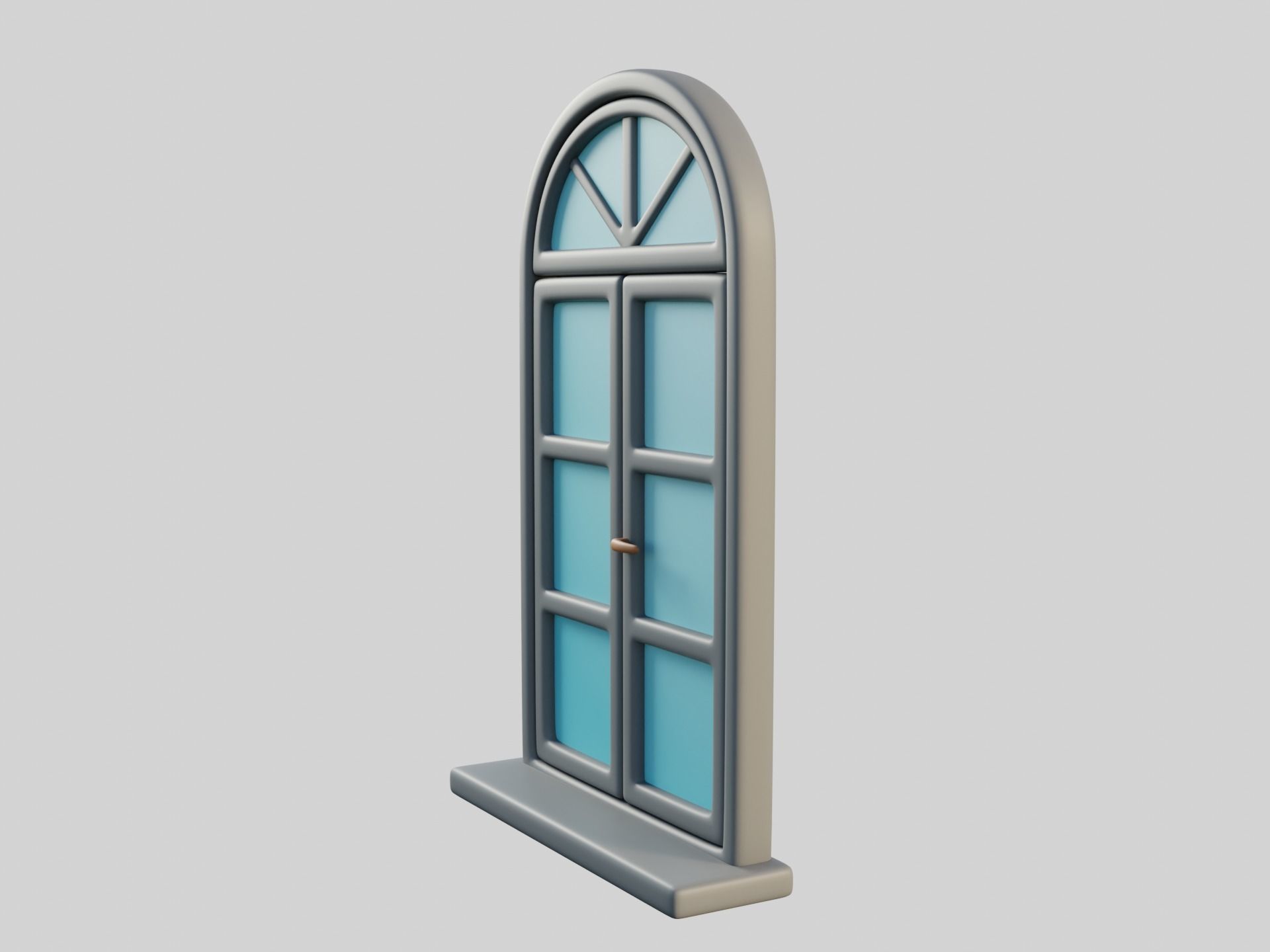 Cartoon Window 16a 3D model_8