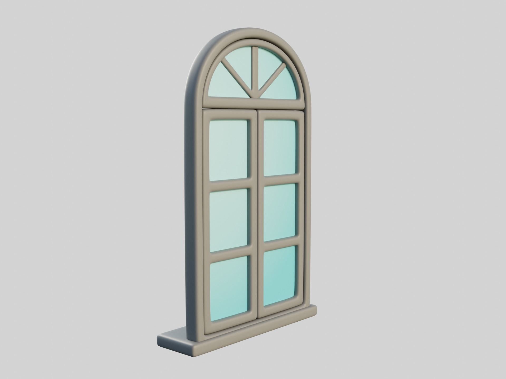 Cartoon Window 16a 3D model_6
