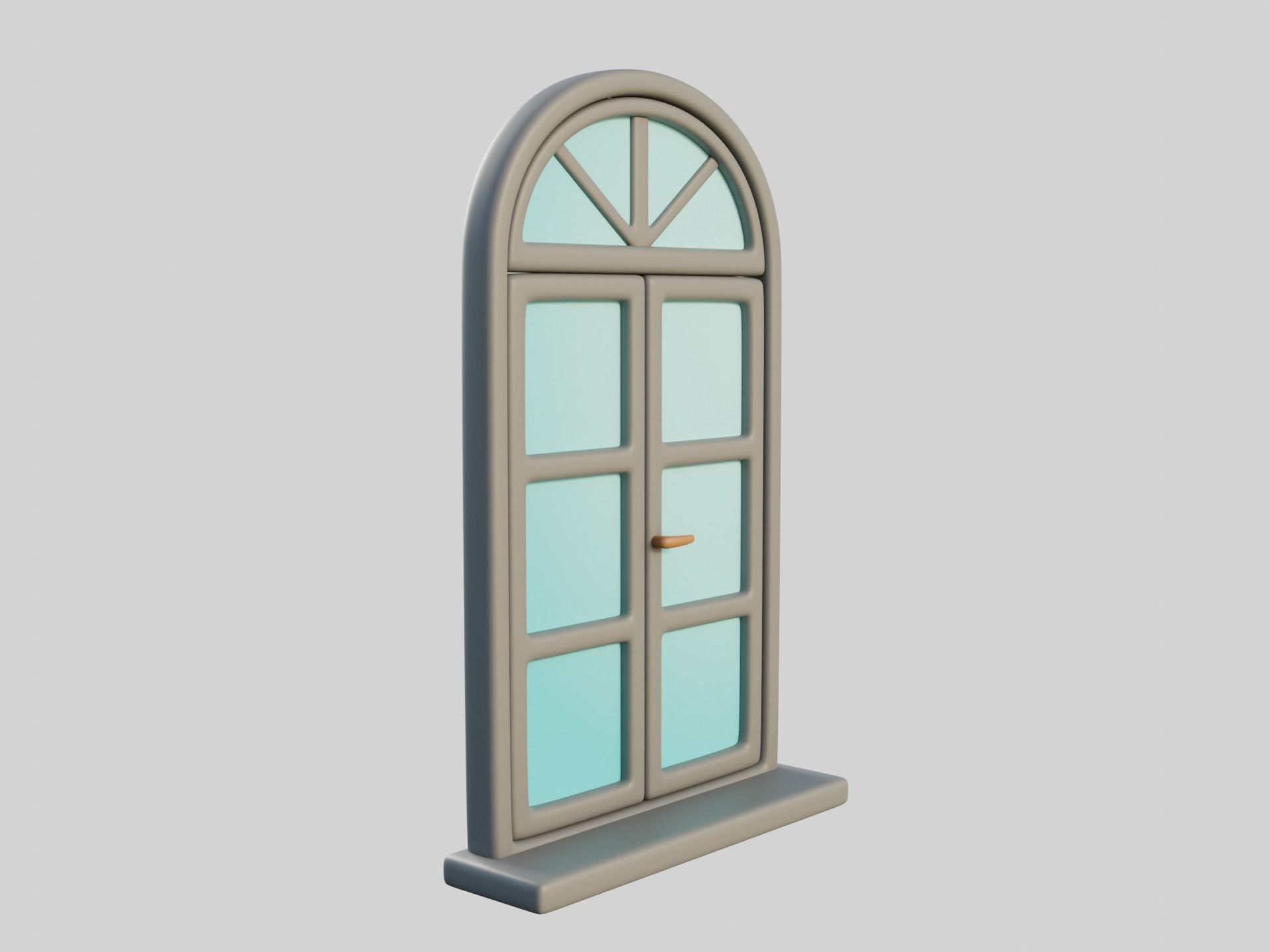 Cartoon Window 16a 3D model_1