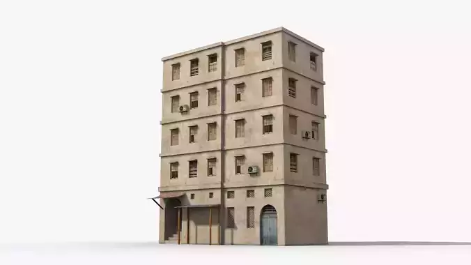  Arab Middle East Building x27 Low-poly 3D model