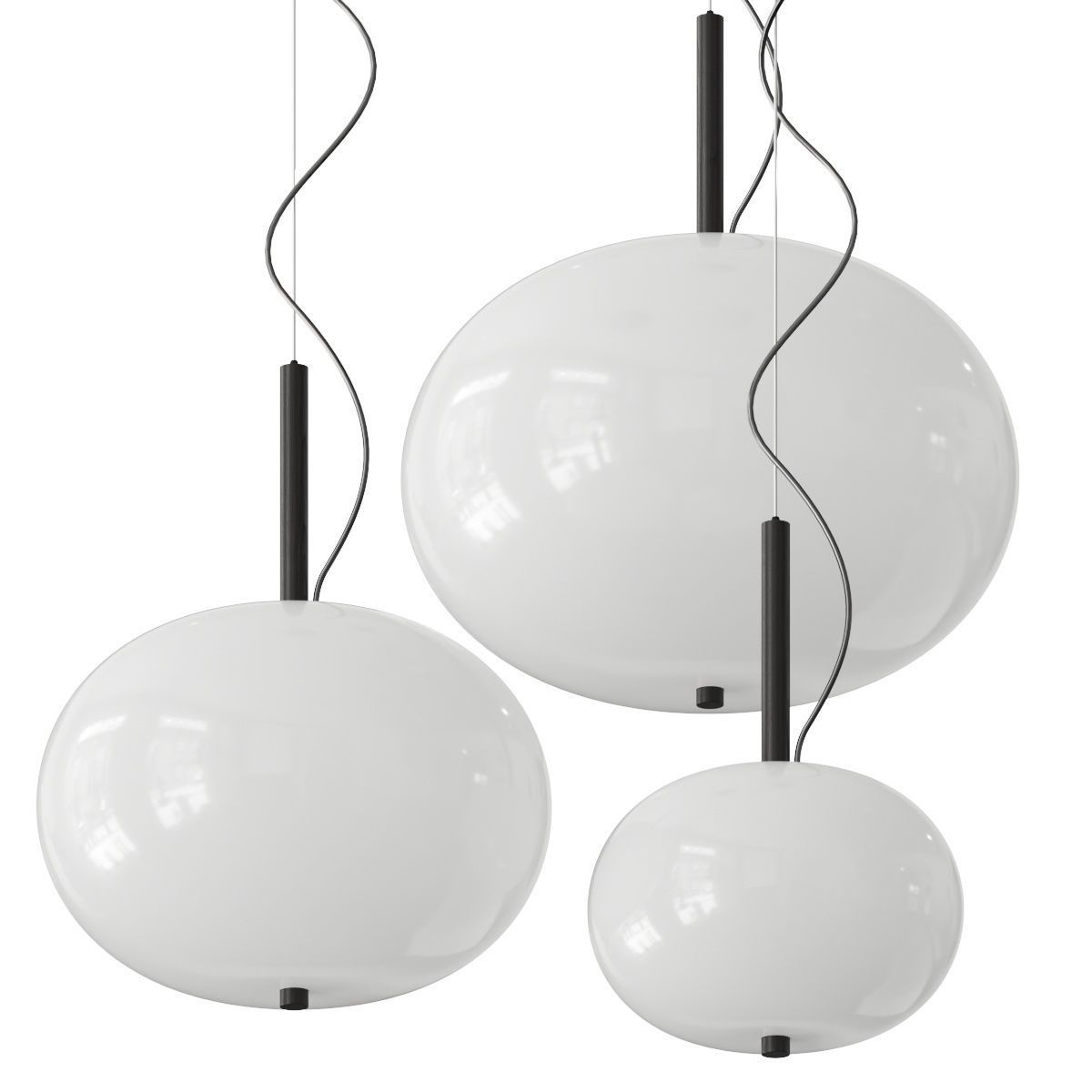 BOVER Ilargi Single Pendant Lamp 3D model_1