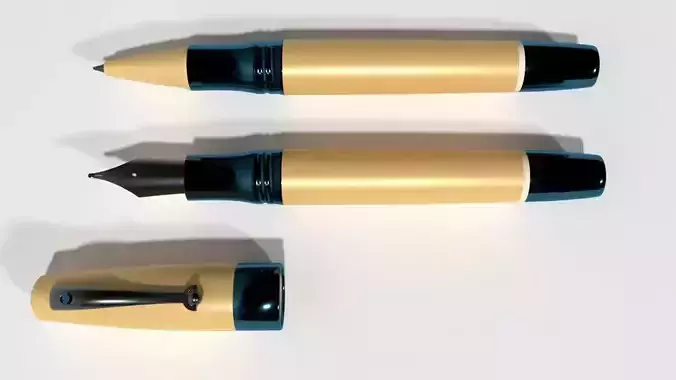 Pen and Nib 3D model