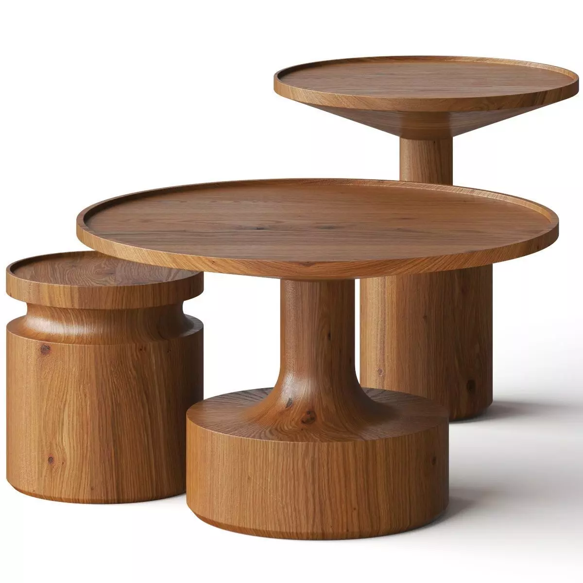BLU DOT Turn Coffee Side Set Tables 3D model_0
