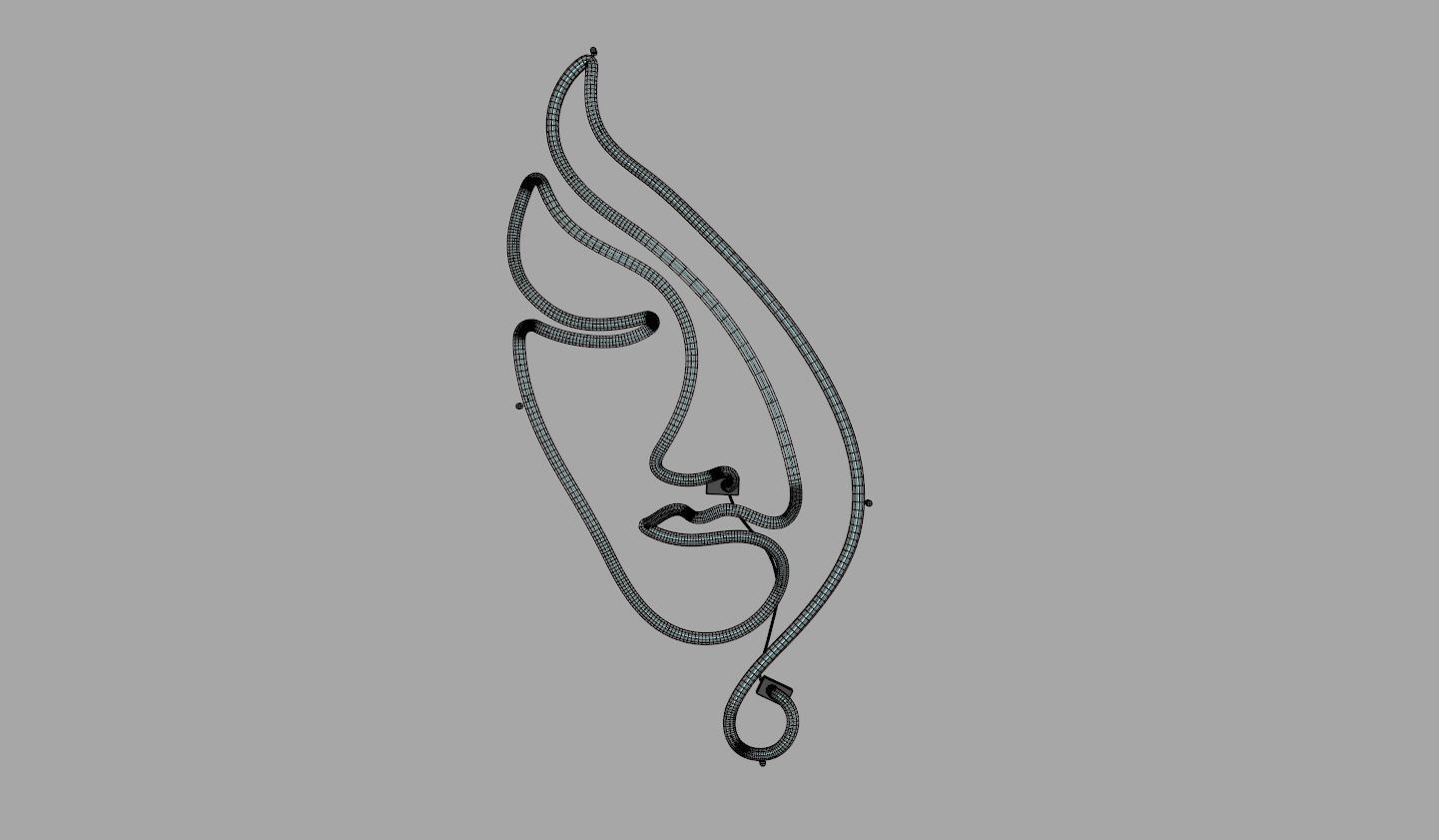 Face 3 - Neon Sign 3D model_7