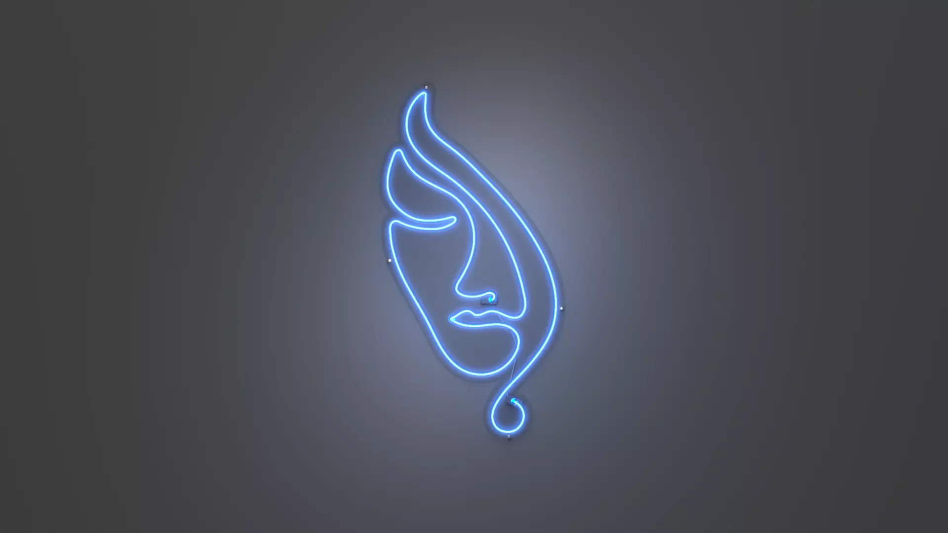 Face 3 - Neon Sign 3D model_0