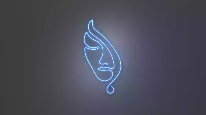 Face 3 - Neon Sign 3D model