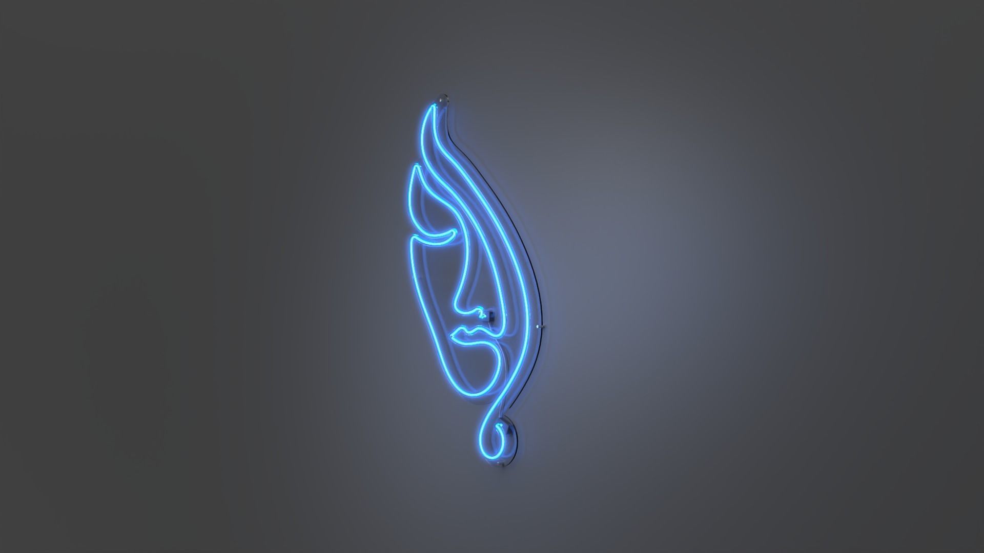 Face 3 - Neon Sign 3D model_3