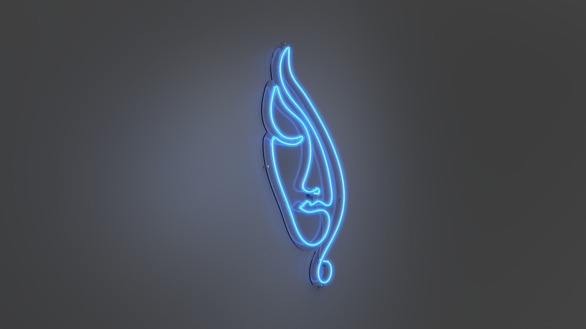 Face 3 - Neon Sign 3D model_5