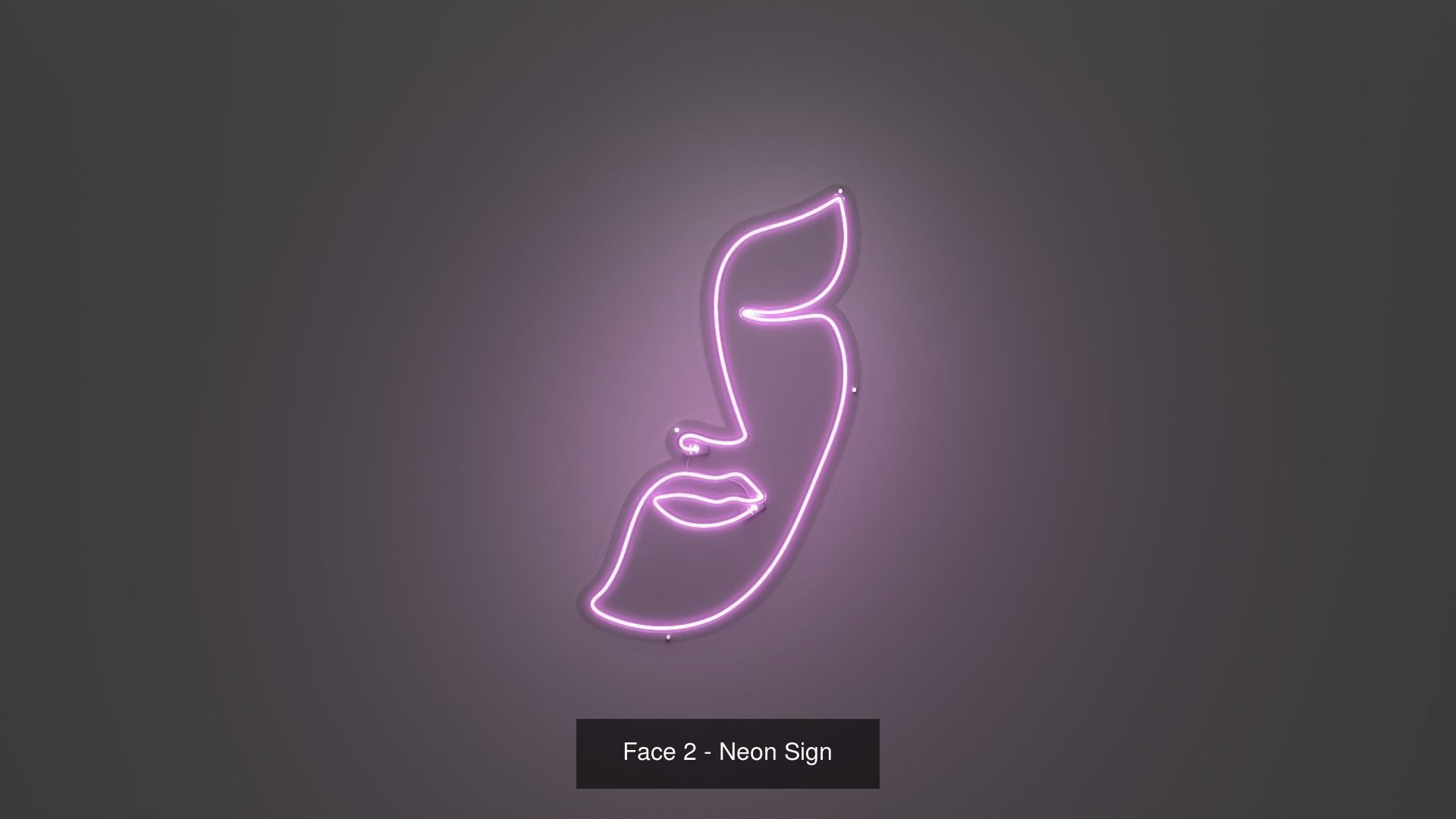 Faces Pack - Neon Signs 3D Model Collection_2