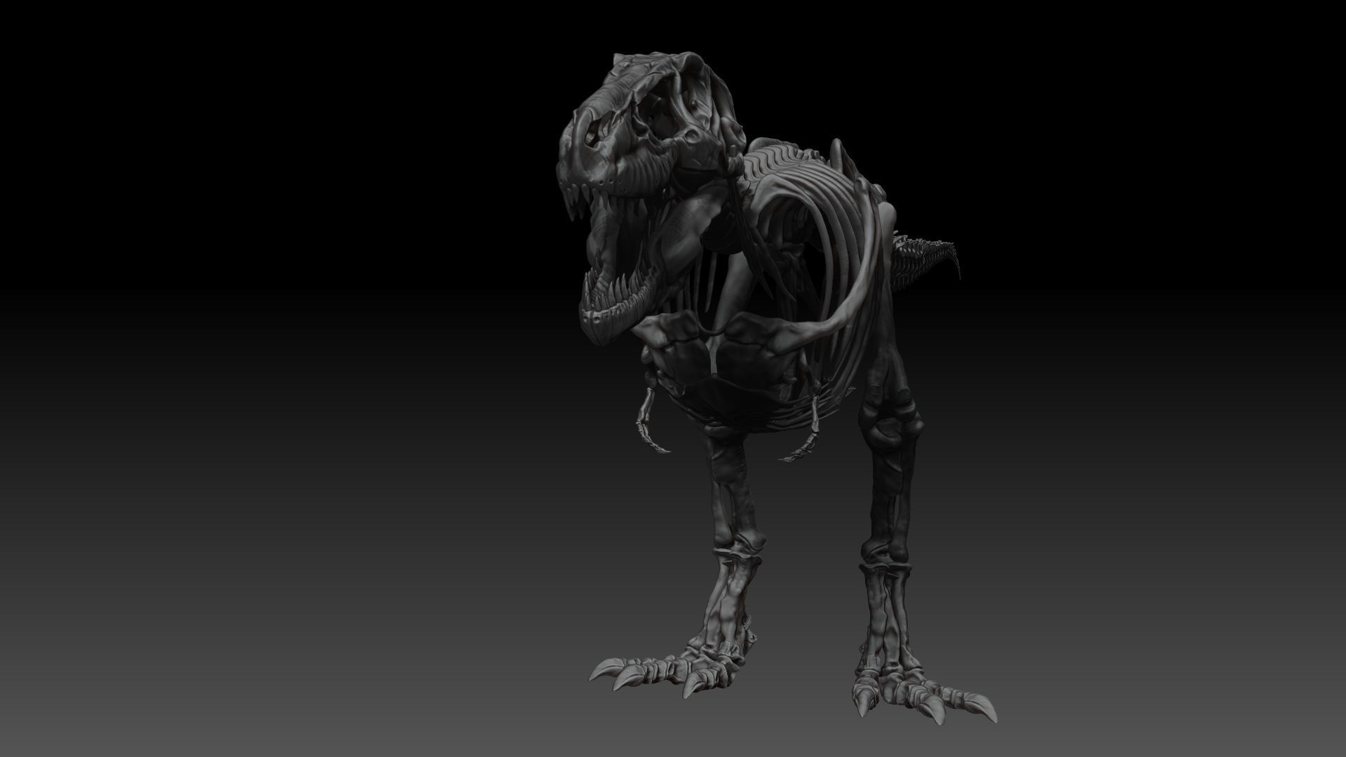 Dinosaur Tarbosaurus Bataar Full Set  3D model_10
