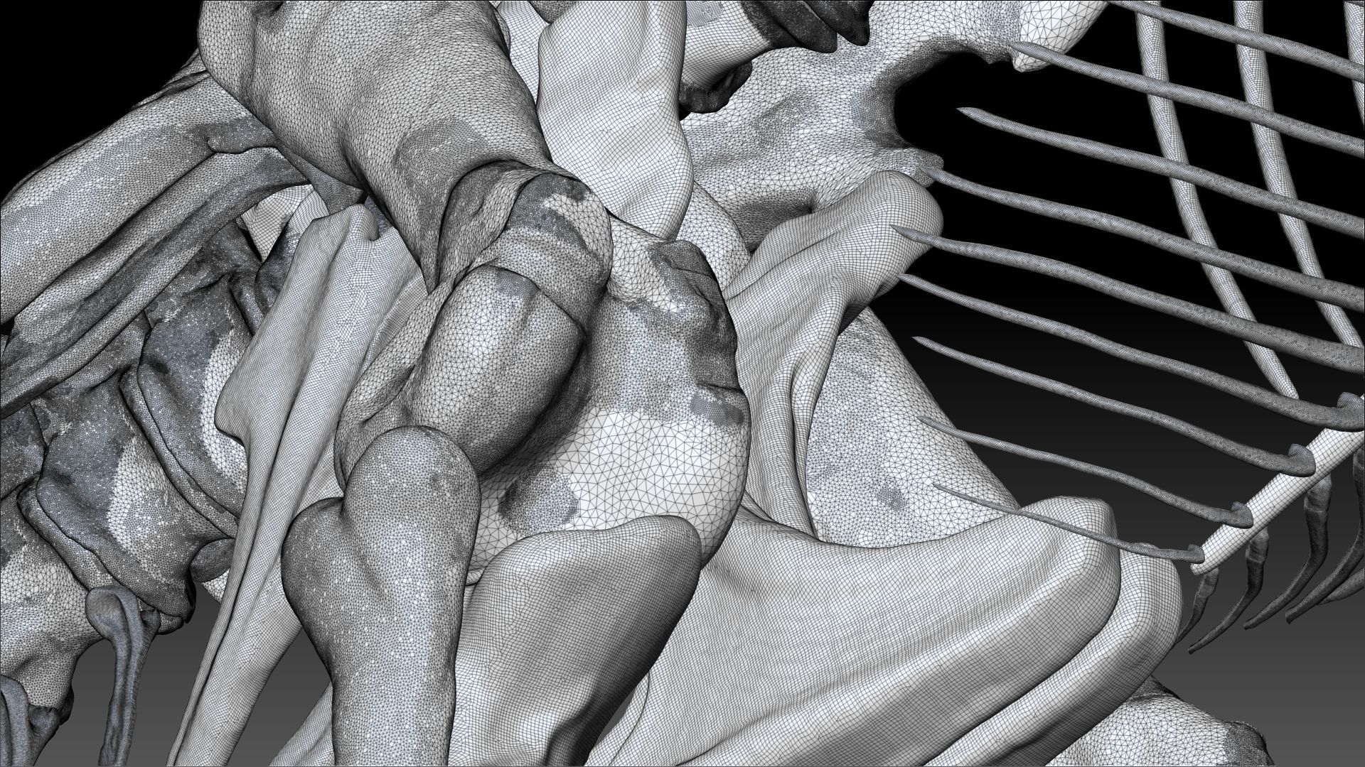 Dinosaur Tarbosaurus Bataar Full Set  3D model_25