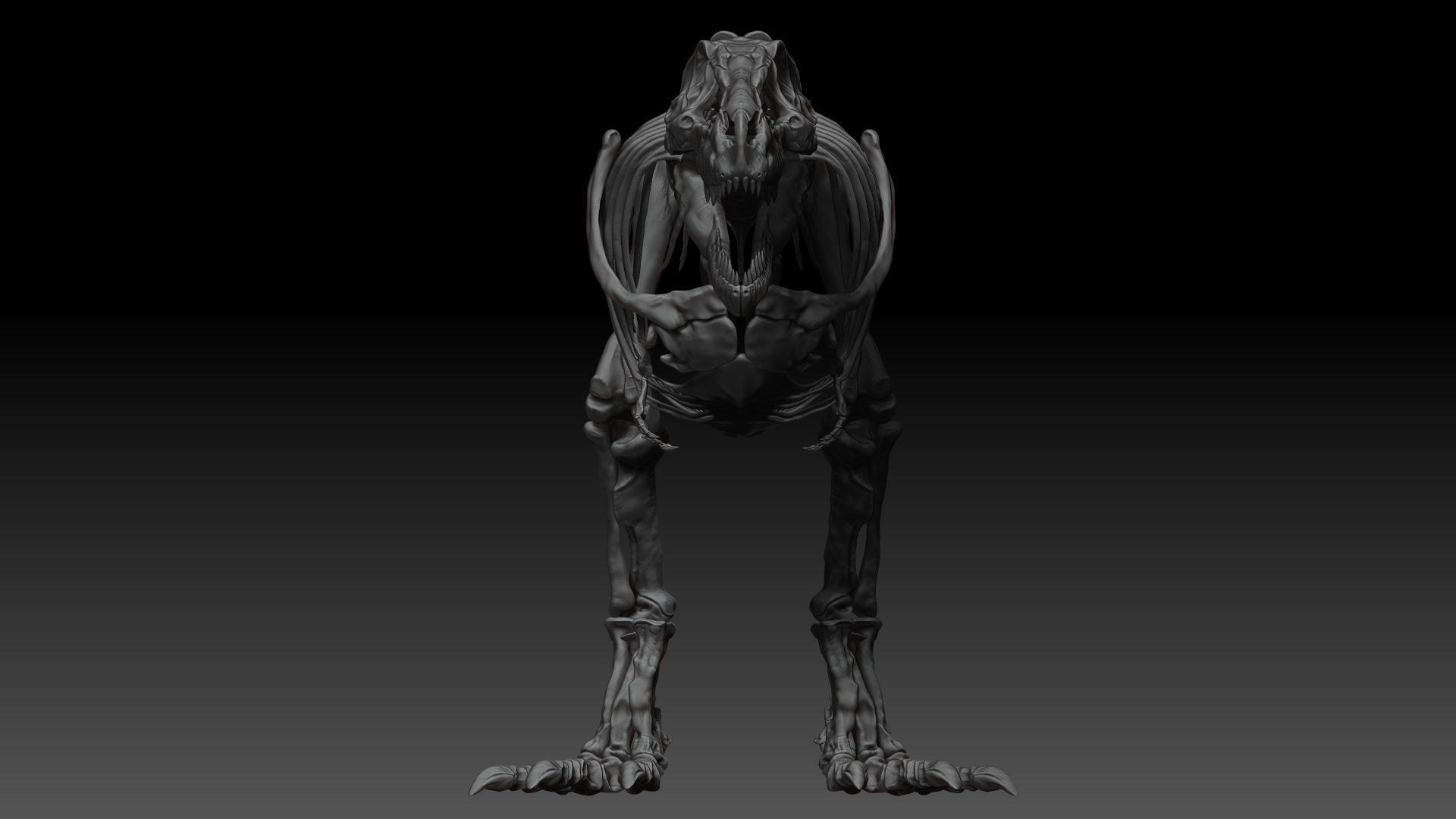 Dinosaur Tarbosaurus Bataar Full Set  3D model_4