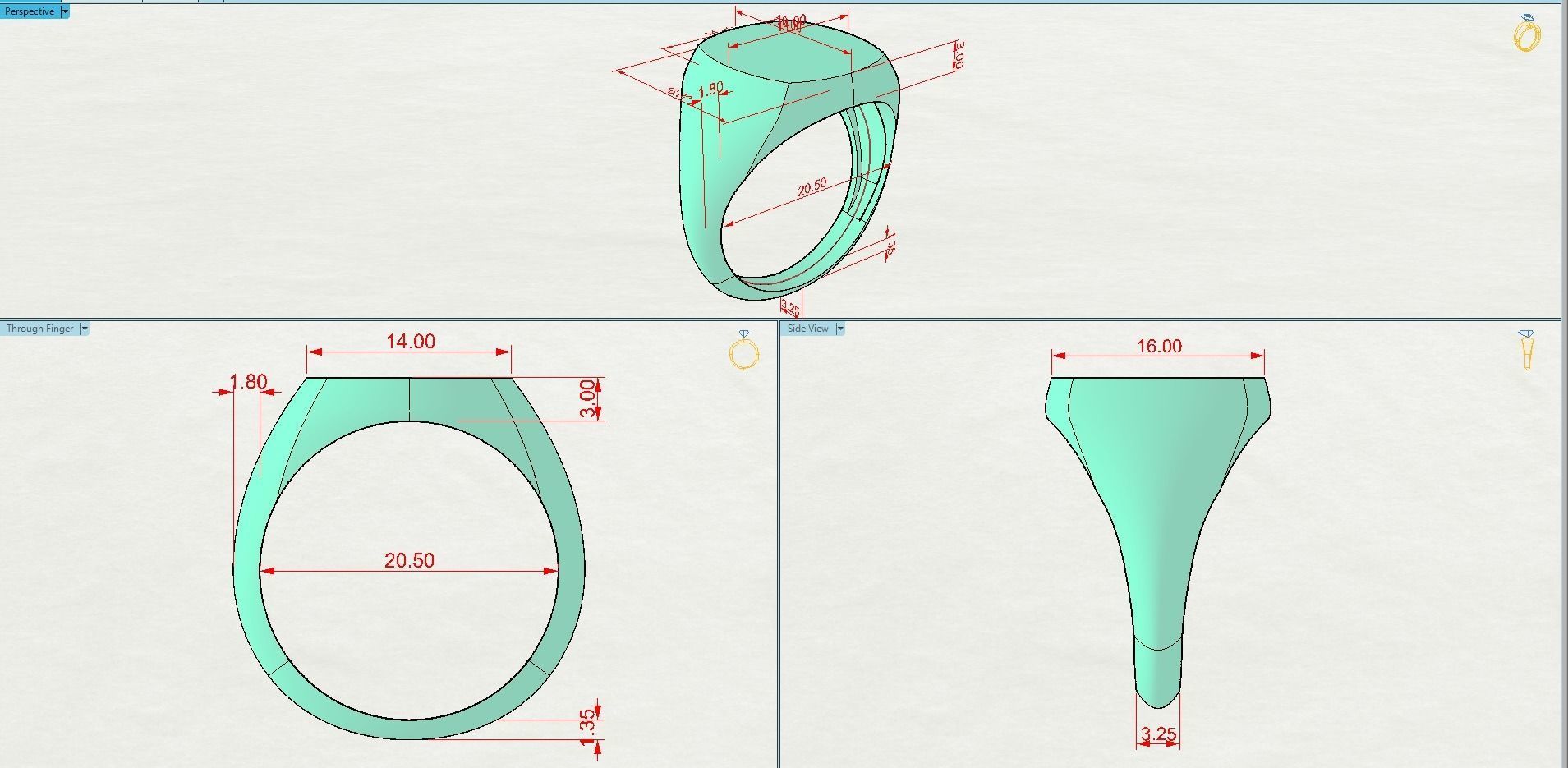 man ring 3D print model_4