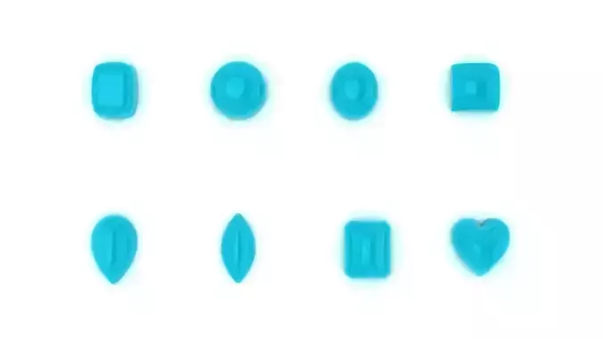 Turquoise Cabochon Gemstones pack