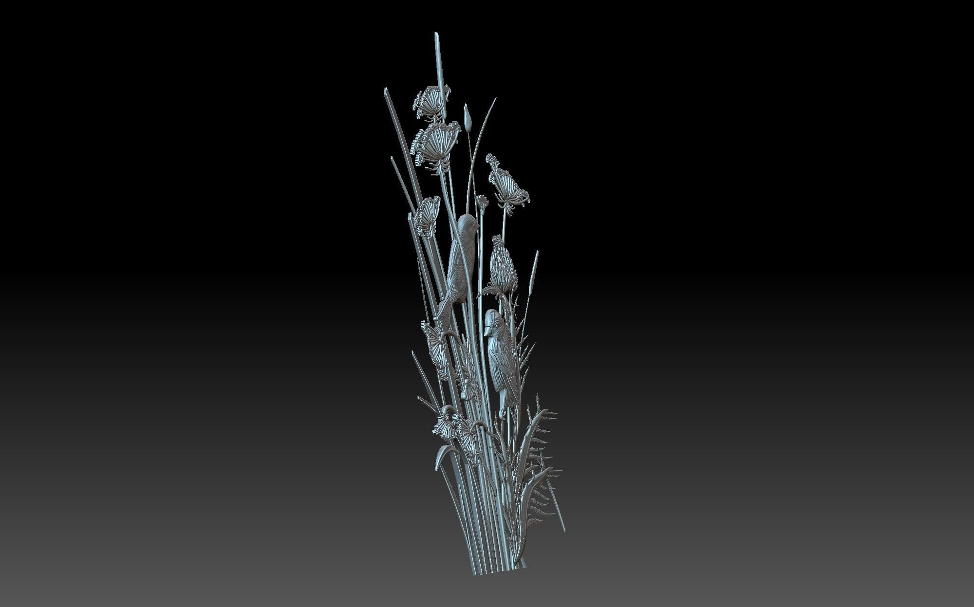 Birds long pole 3D print model_6