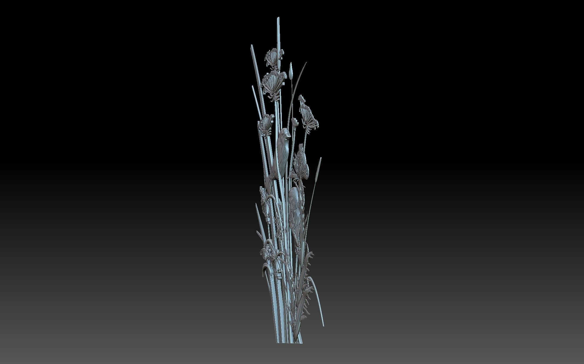 Birds long pole 3D print model_2