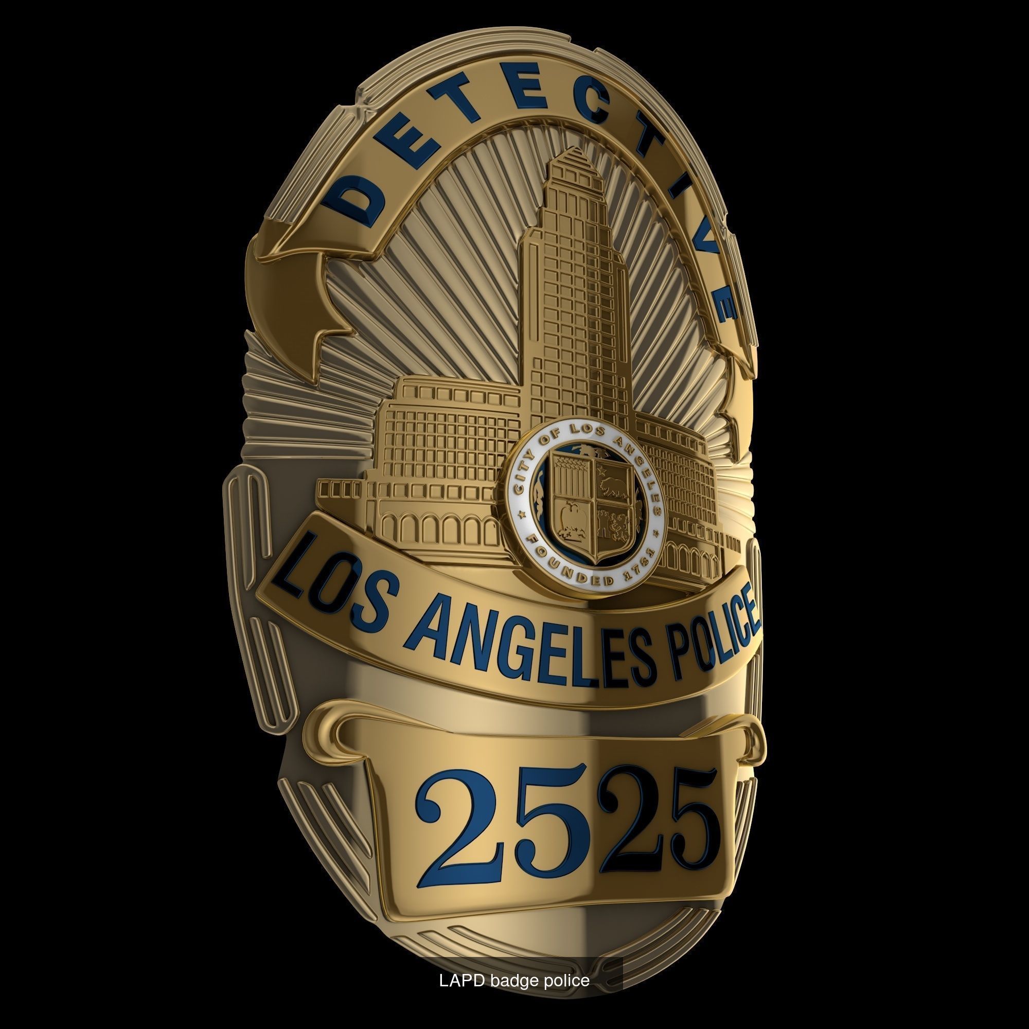 Police officers badges 3D Model Collection_1