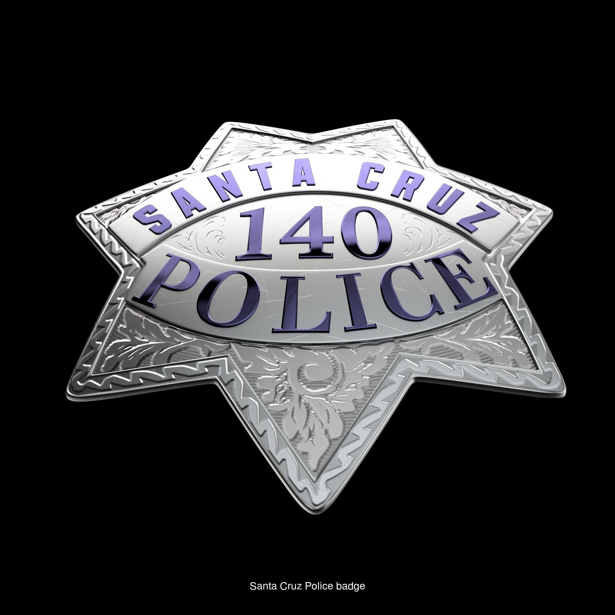 Police officers badges 3D Model Collection_3