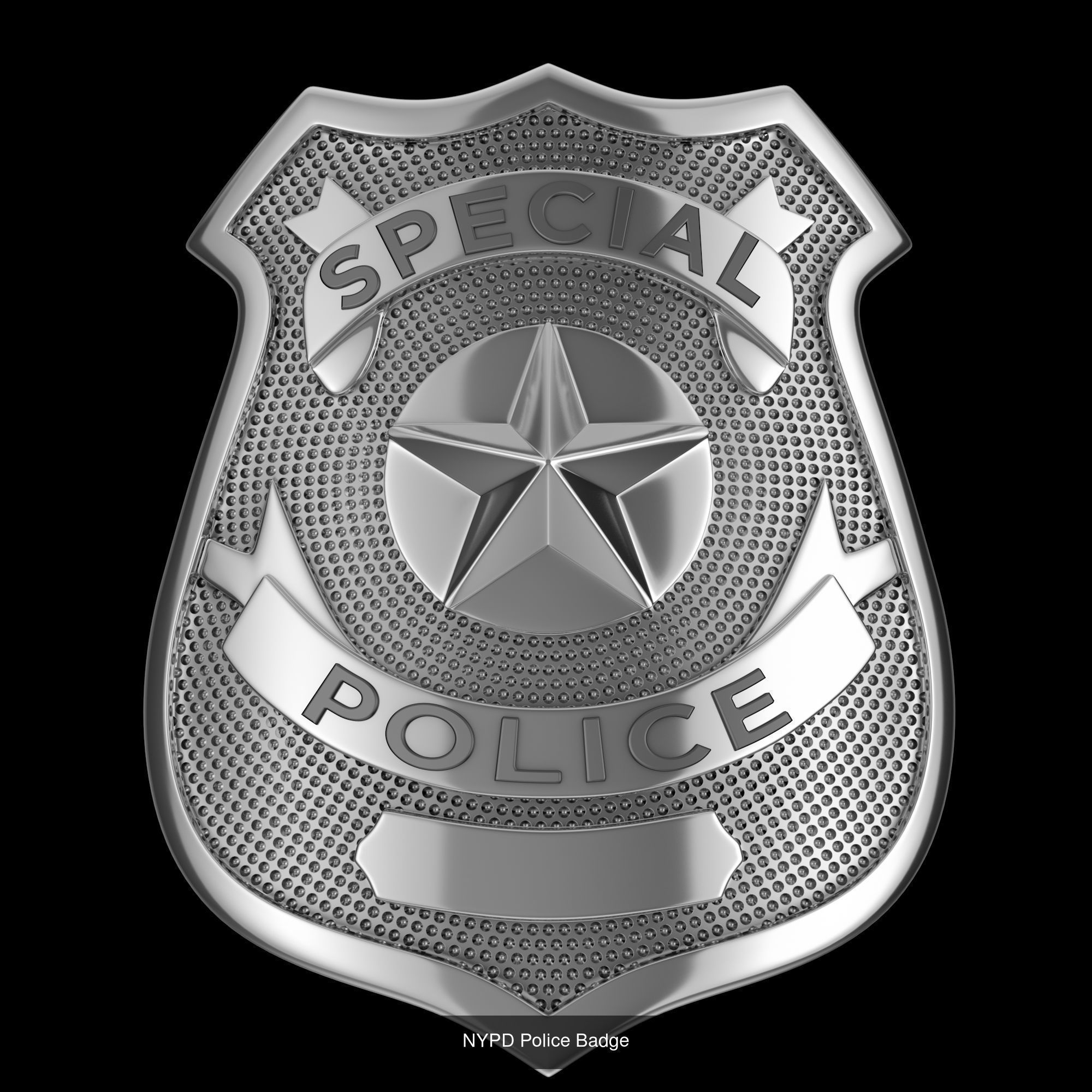 Police officers badges 3D Model Collection_2