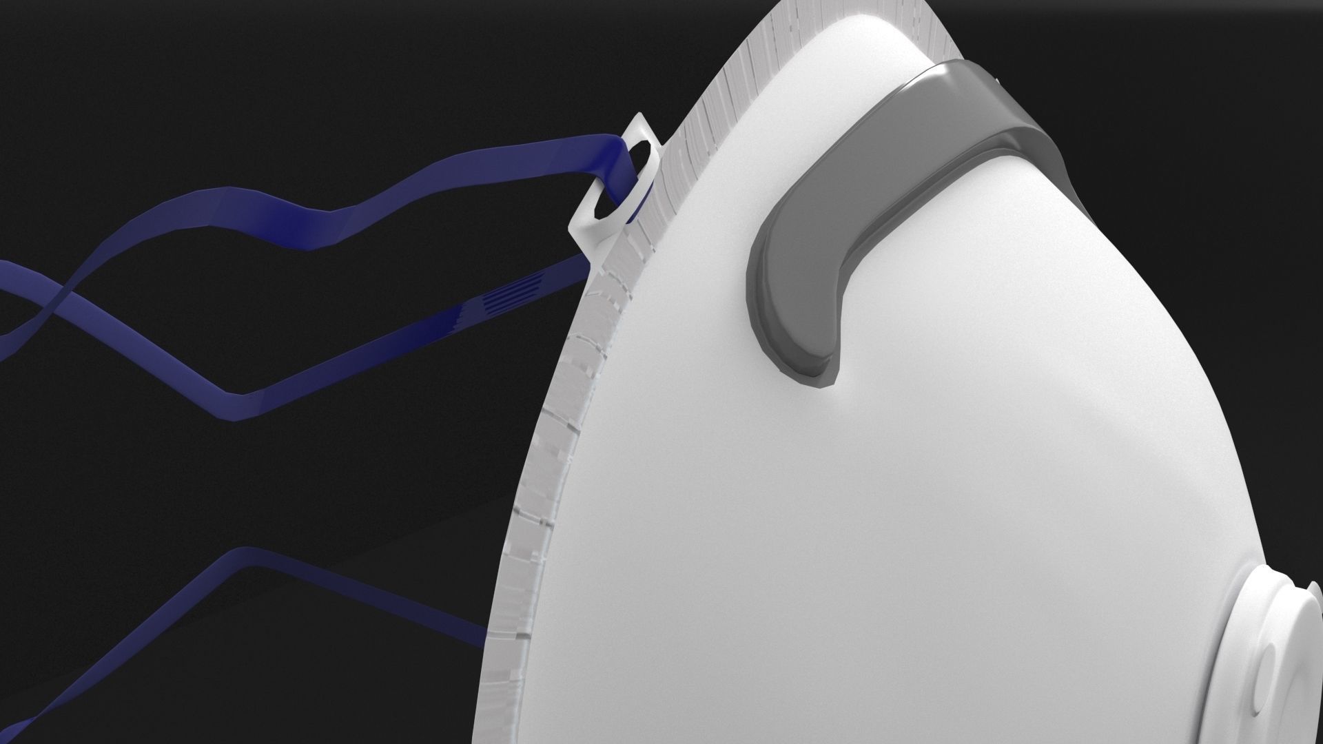 mask 3d model two plastic masks 3D model_2