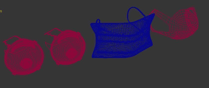 mask 3d model two plastic masks 3D model_9