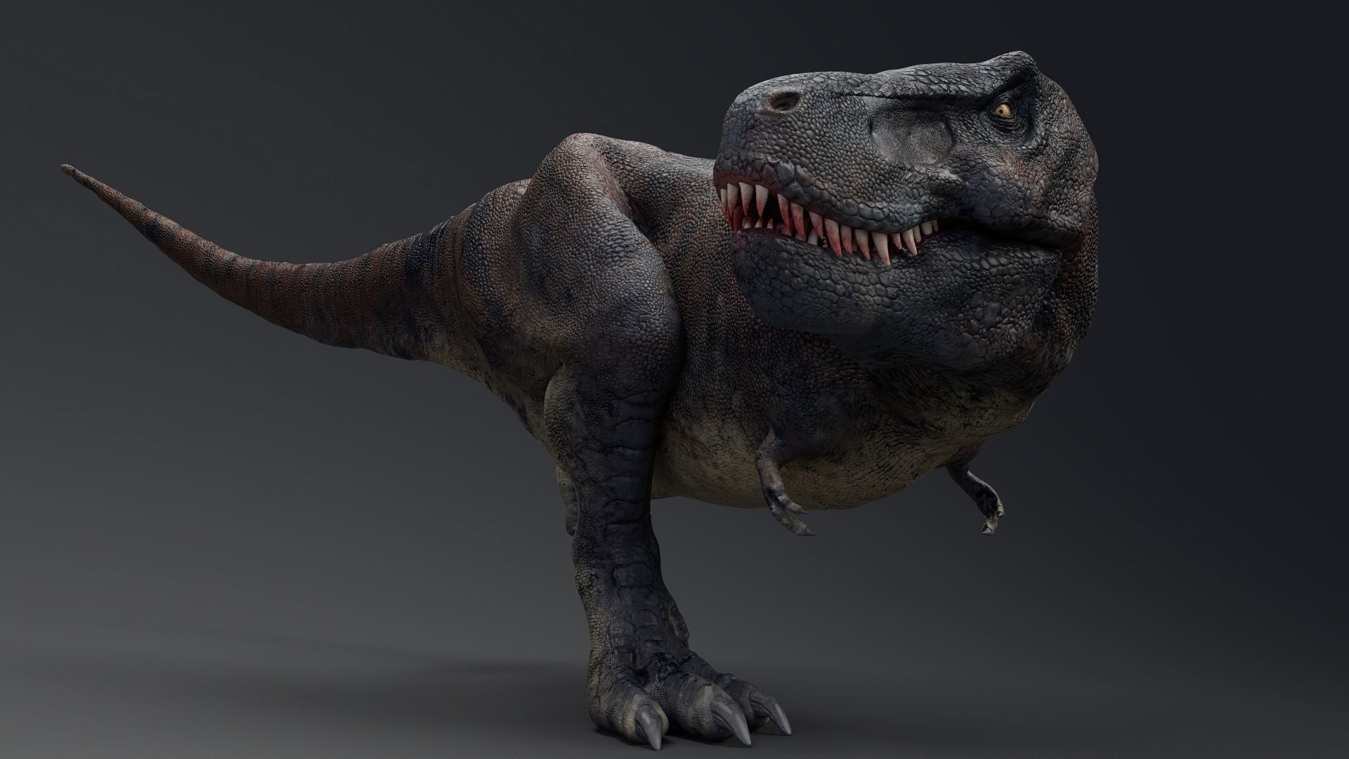 Dinosaur Tarbosaurus Bataar  Real Dinosaur 76 Animations   Low-poly 3D model_14