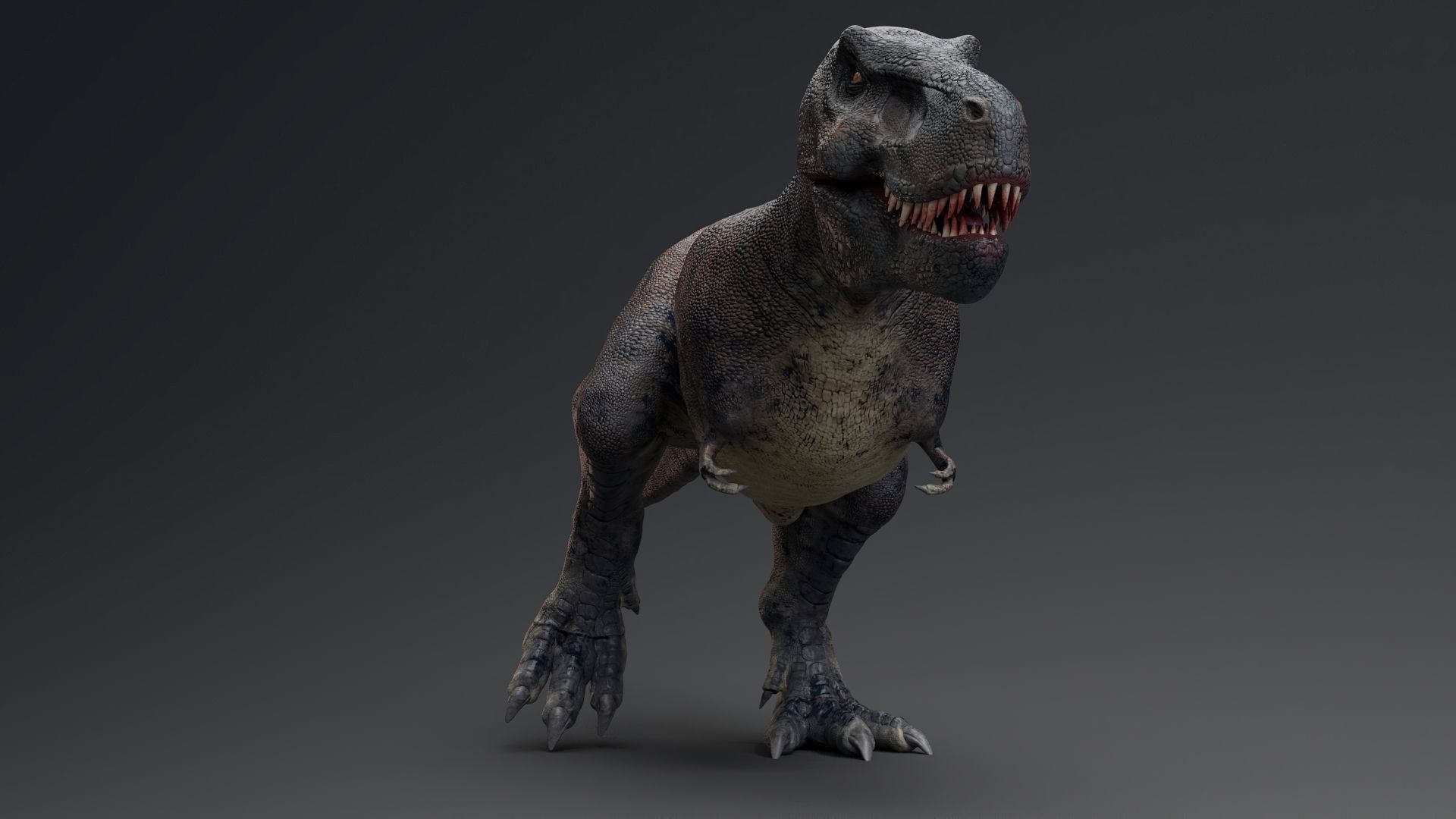 Dinosaur Tarbosaurus Bataar  Real Dinosaur 76 Animations   Low-poly 3D model_11