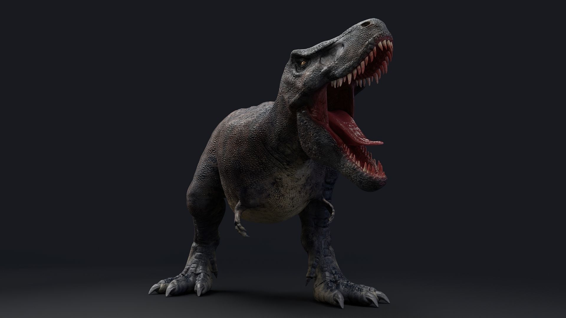 Dinosaur Tarbosaurus Bataar  Real Dinosaur 76 Animations   Low-poly 3D model_5