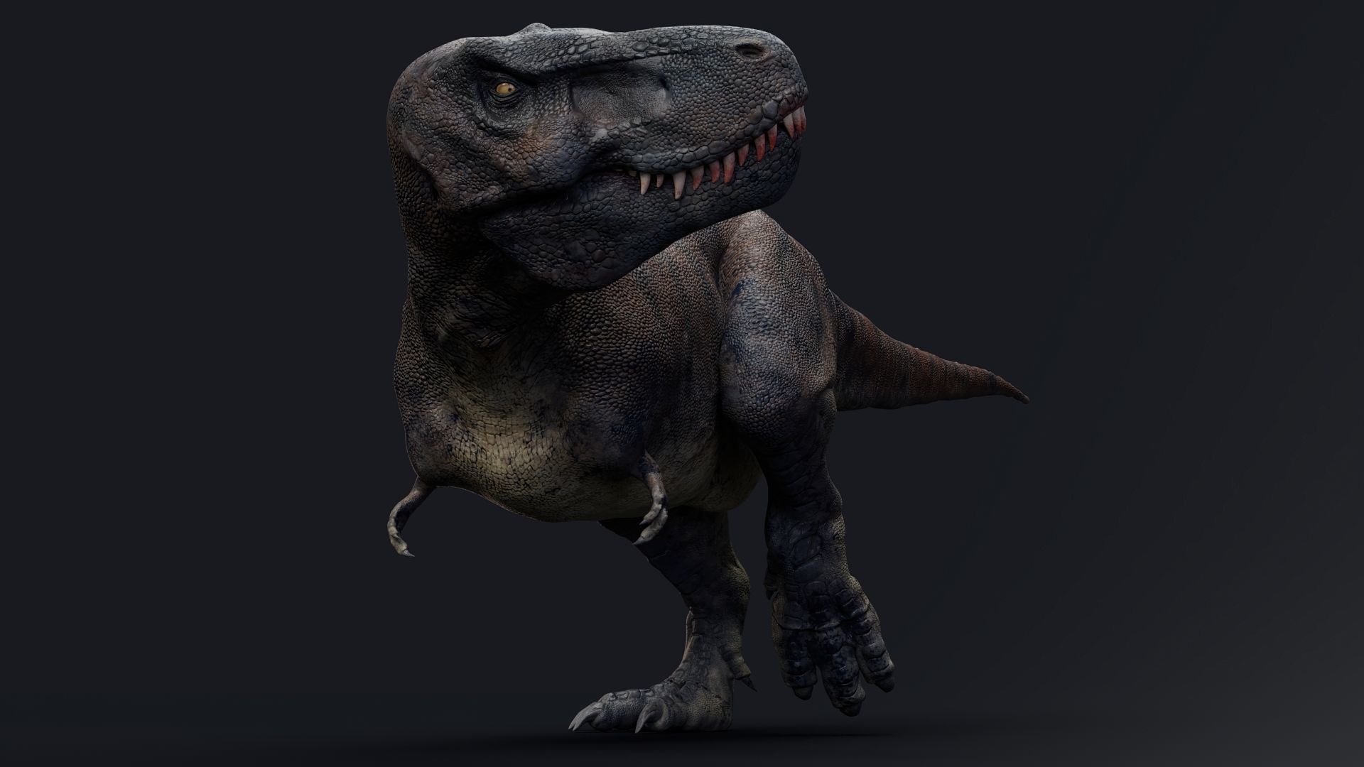 Dinosaur Tarbosaurus Bataar  Real Dinosaur 76 Animations   Low-poly 3D model_4