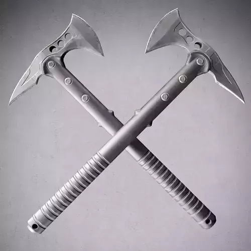 tomahawk two axes Low-poly 3D model