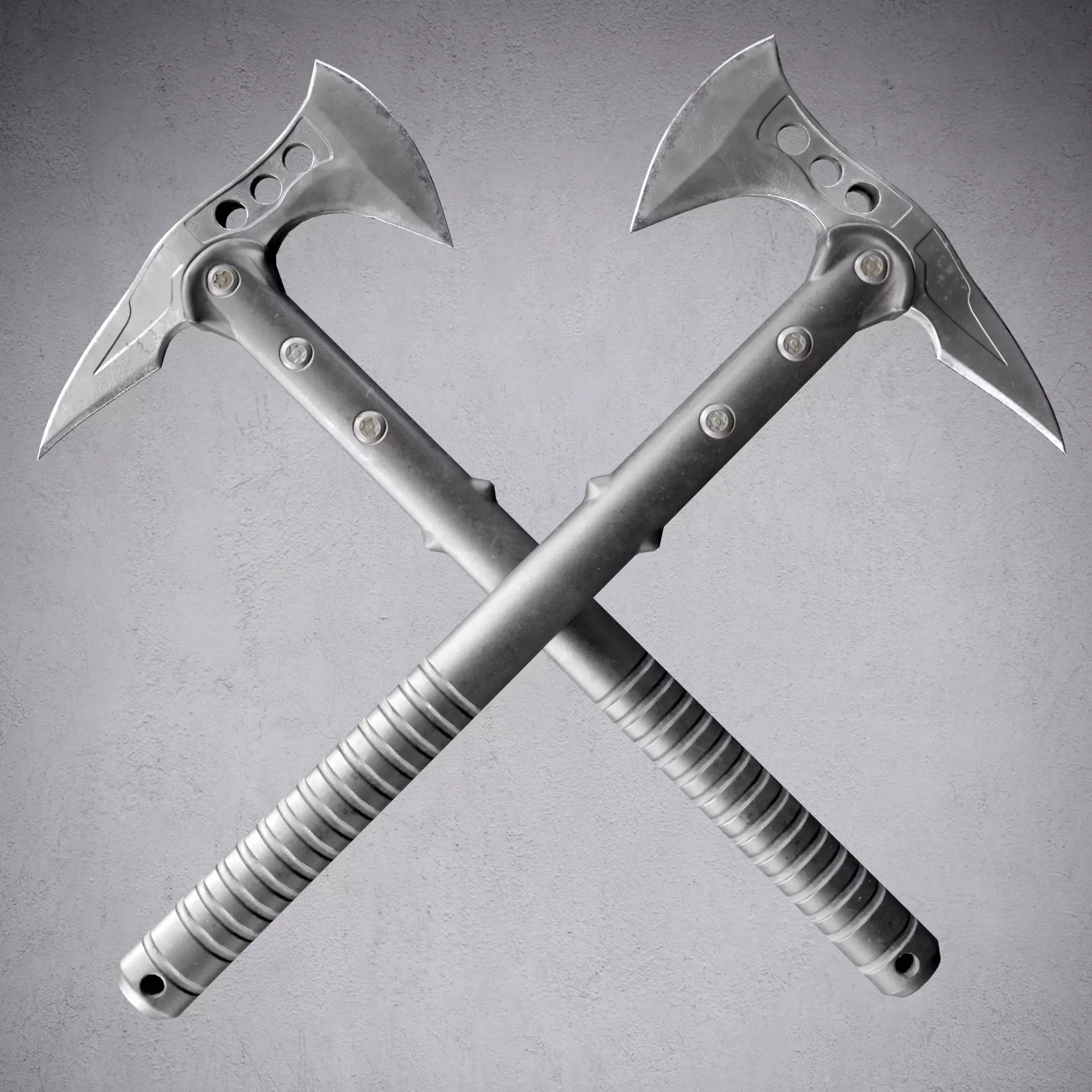 tomahawk two axes Low-poly 3D model