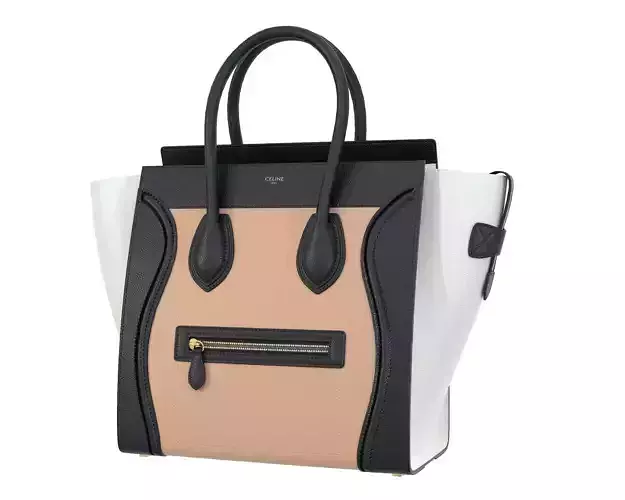 Celine mini Luggage Bag Biege Black