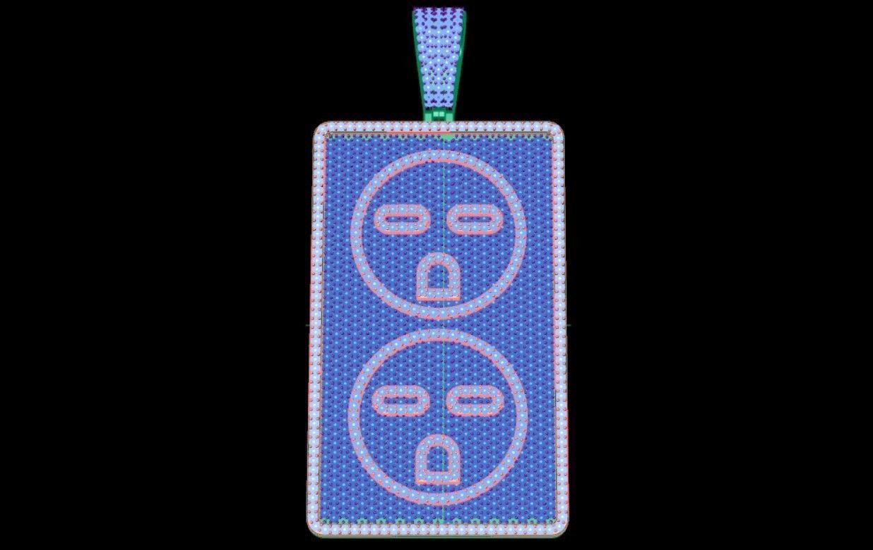 Outlet pendant full ice 3D print model_5
