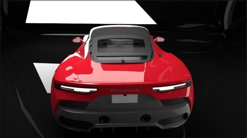 meserati mc20 royal glossy red edition Low-poly 3D model_8