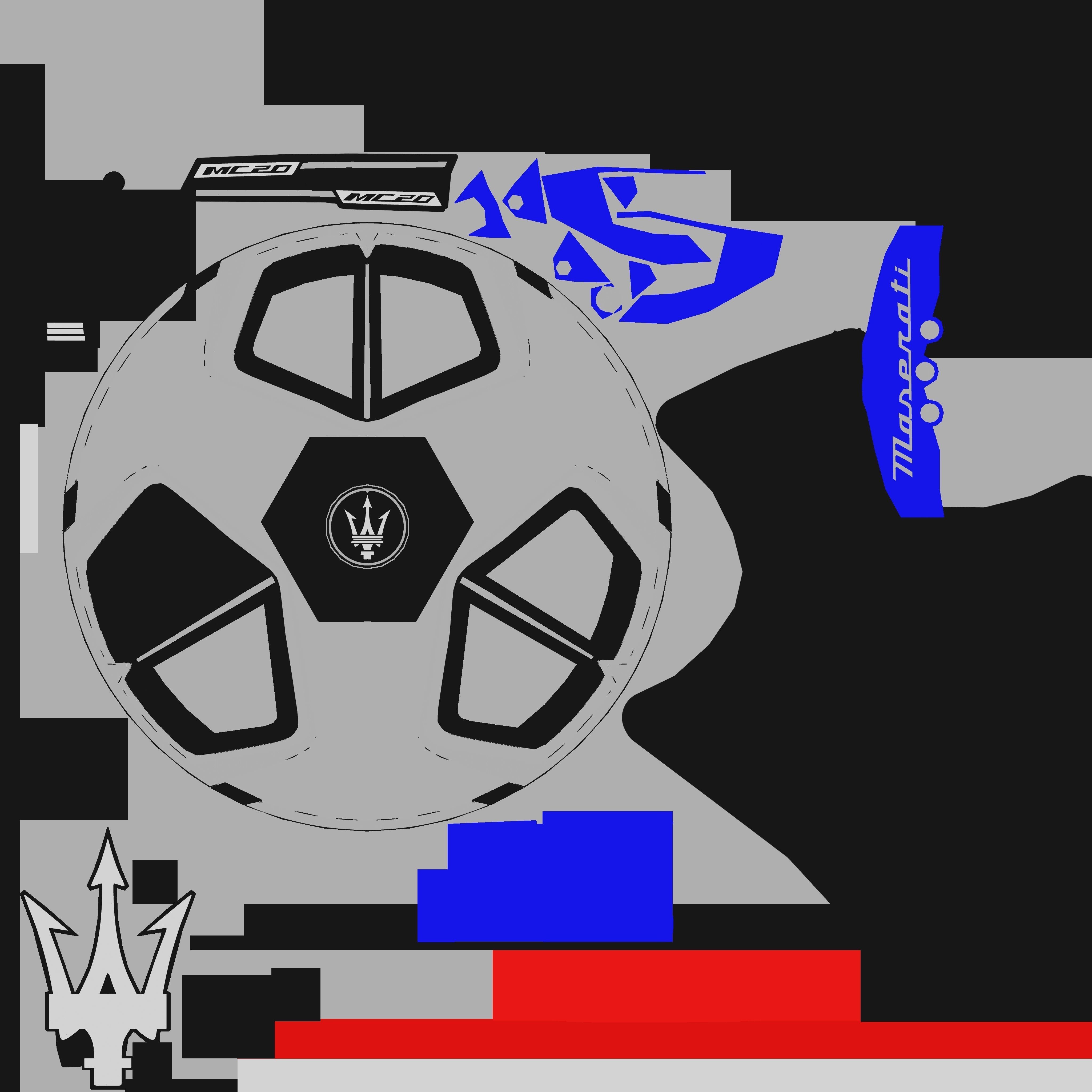 meserati mc20 royal glossy red edition Low-poly 3D model_12