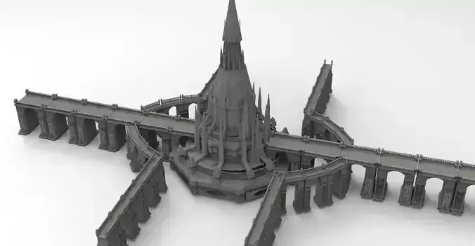 Arch Magician Tower Palace 10 3D model
