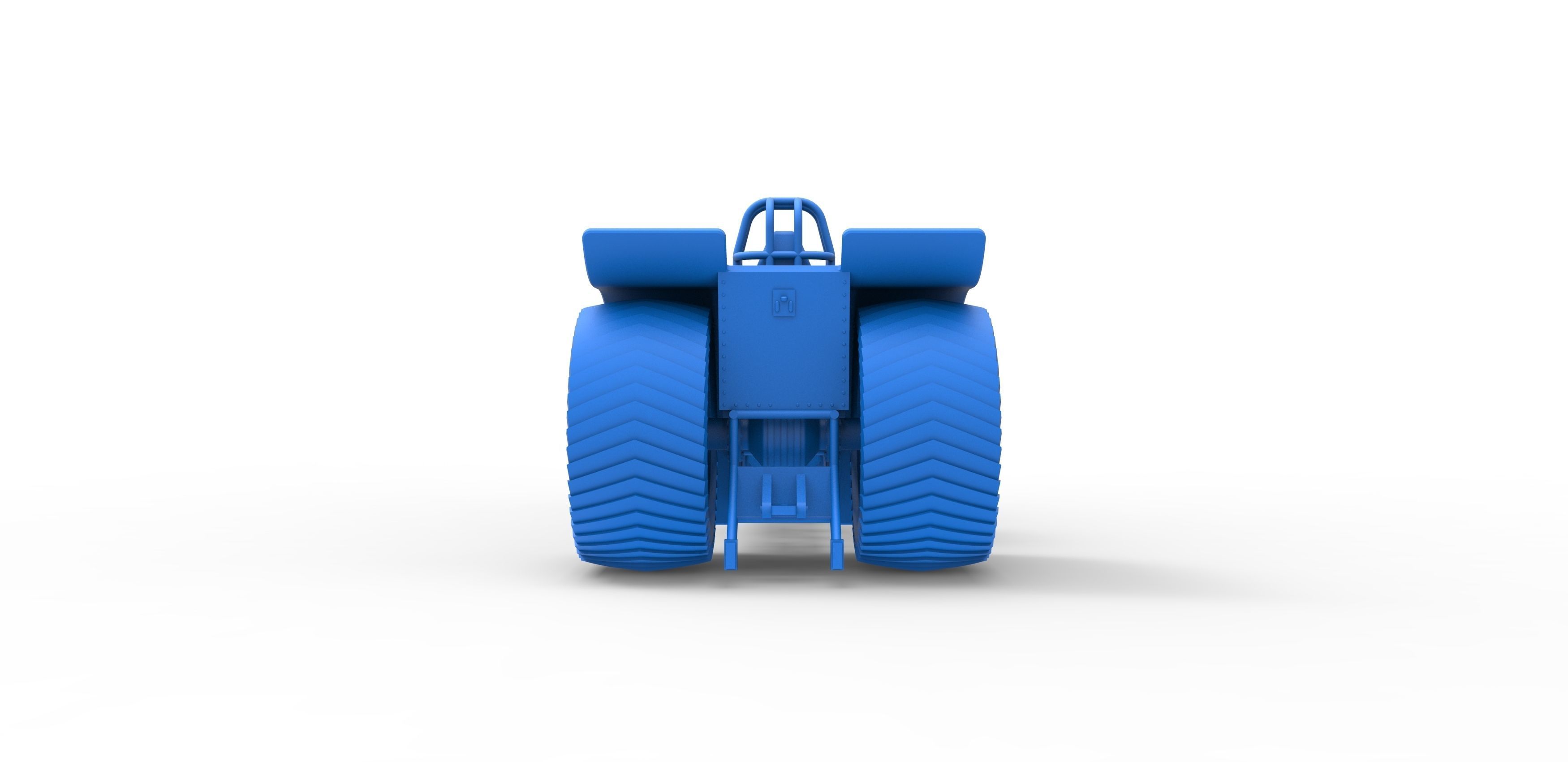 Pulling tractor with 2 engines V12 in line Scale 1 to 25 3D print model_26