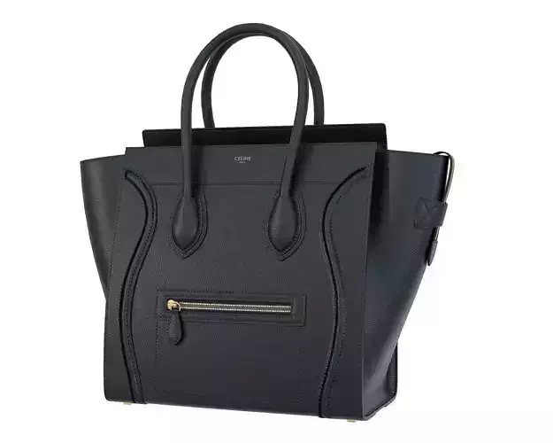 Celine mini Luggage Bag Black Leather