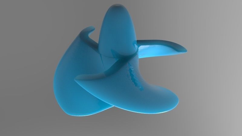 ship propeller 3D print model_3