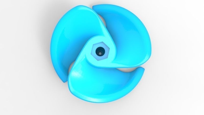 ship propeller 3D print model_2