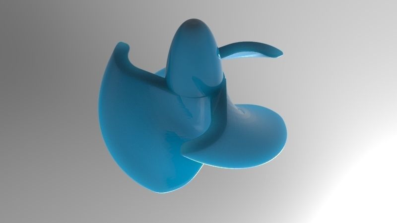 ship propeller 3D print model_1