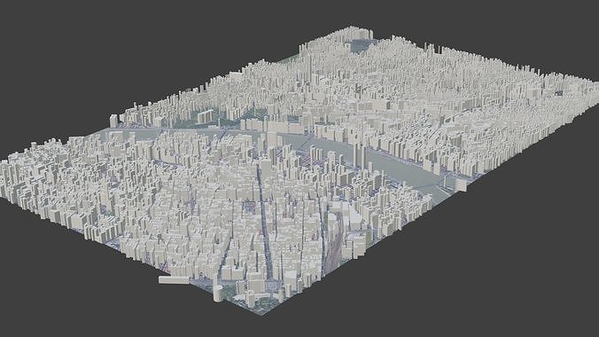 Budapest City  Low-poly 3D model