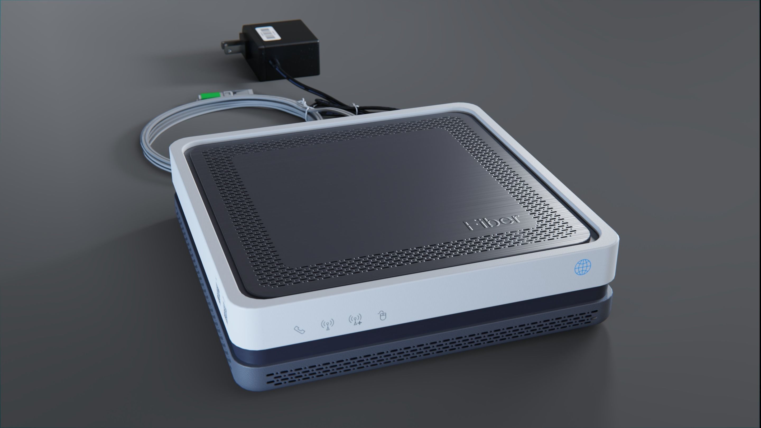 Fiber Optic Modem  3D model_2