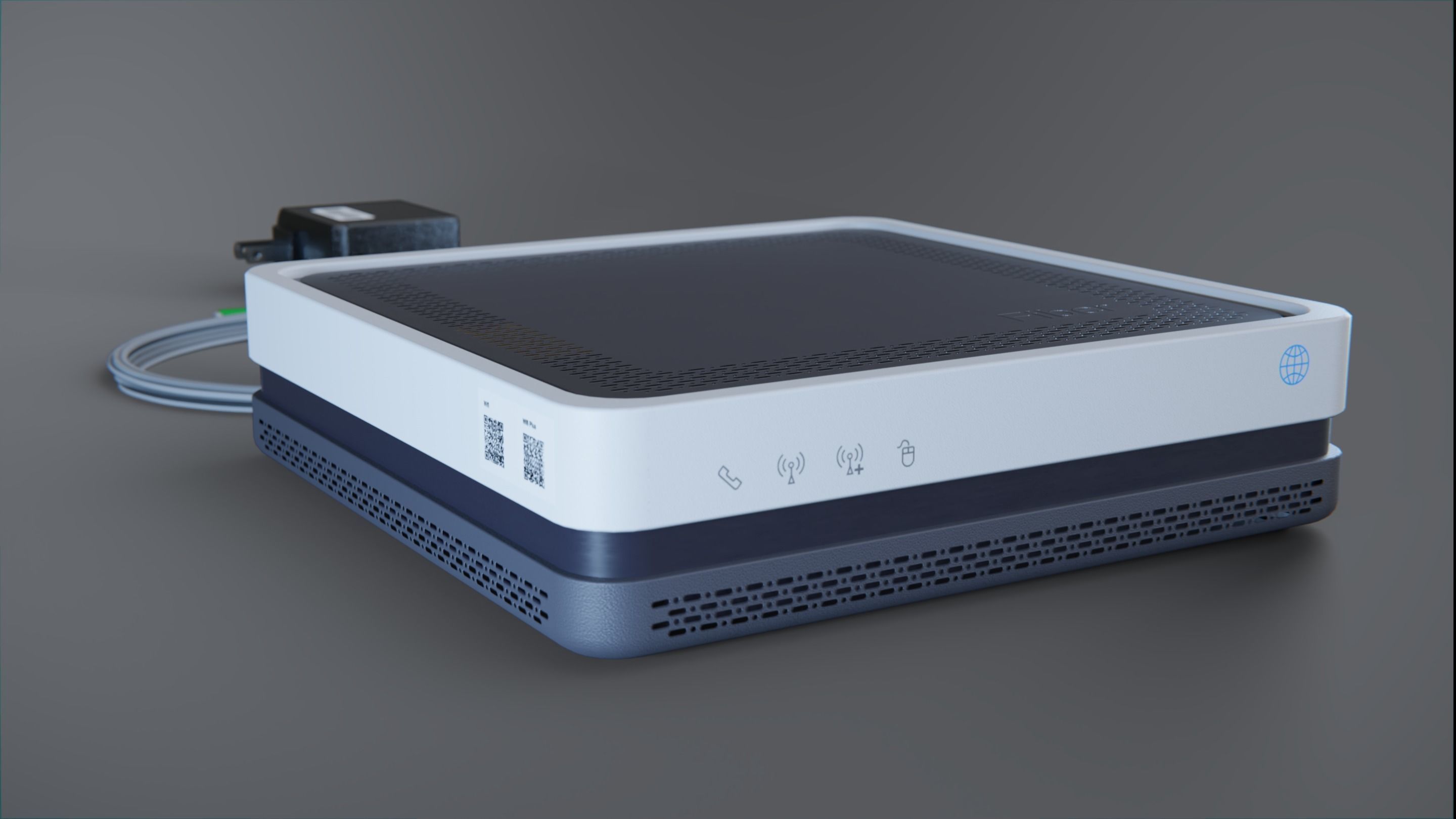 Fiber Optic Modem  3D model_1