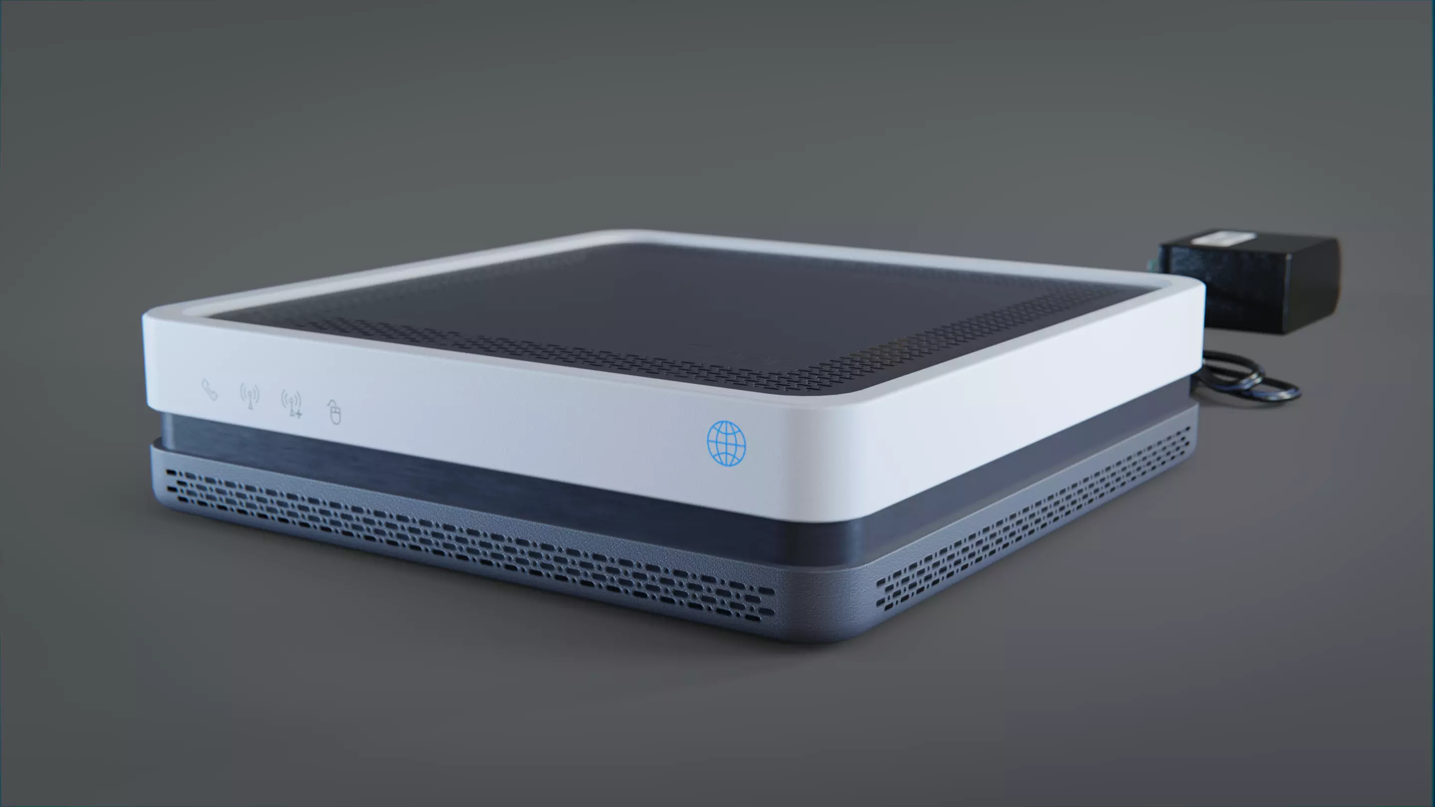 Fiber Optic Modem  3D model_0