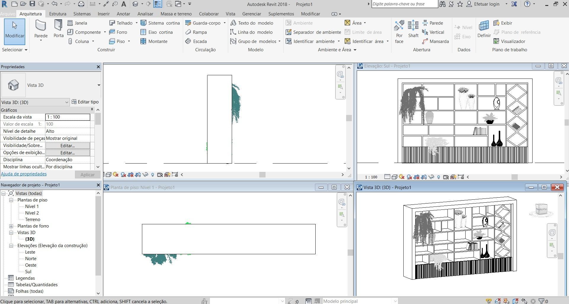 SCALABLE Modern Wood Shelf Bookcase Bookshelf 3D Model 3D model_4