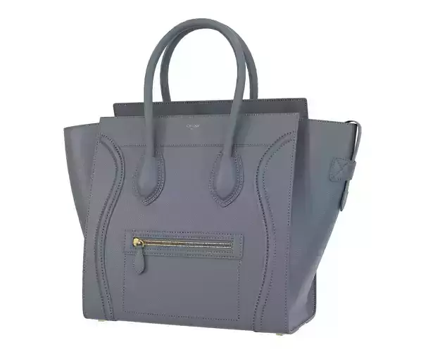 Celine mini Luggage Bag Gray Leather